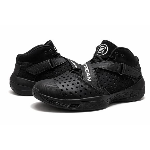 Vtg Air Jordan 2010 Outdoor Blackout 407744-002 Black Strap Sneakers 12 Y2K main image 9